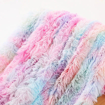 Luxuriously soft and cozy faux fur throw blanket in various colors and sizes