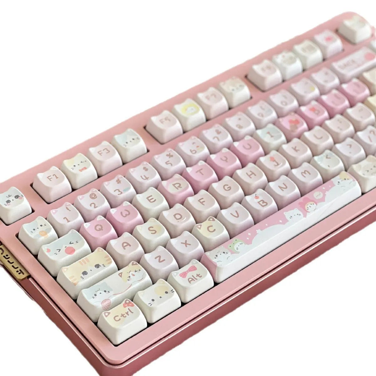 Meow Meow Team custom sublimation key cap set with 141 ABS plastic keys for mechanical keyboards