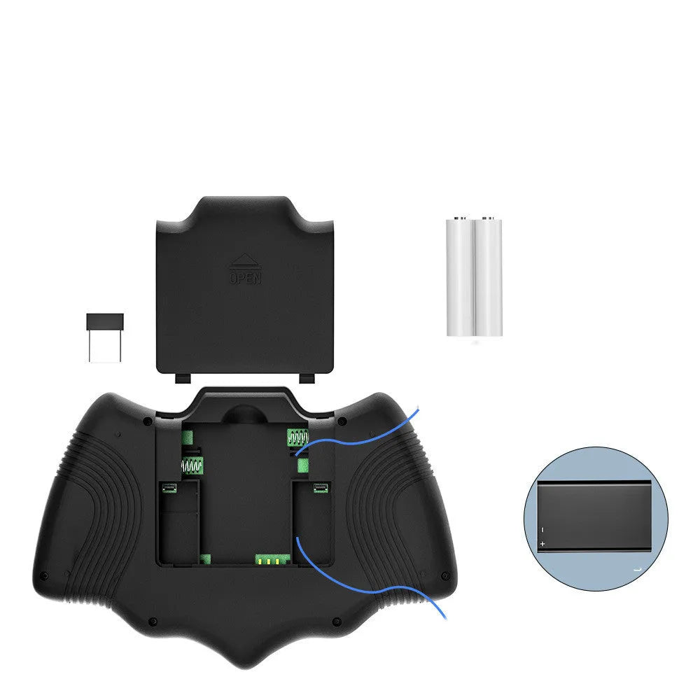 V18 black 88-key 2.4G wireless mini flying keyboard mouse remote control with receiver and data cable