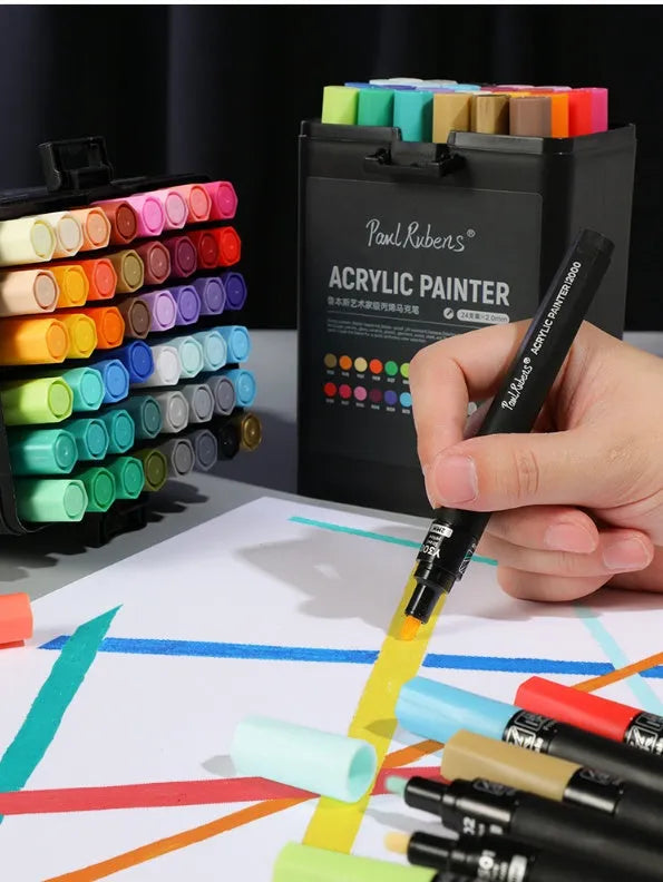 White Rubens acrylic paint marker for plastic and glossy surfaces with quick-drying waterproof ink