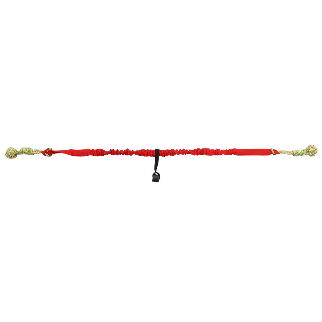 Cotton dog tug of war rope toy in black, grey, or red for chewing and interactive play.