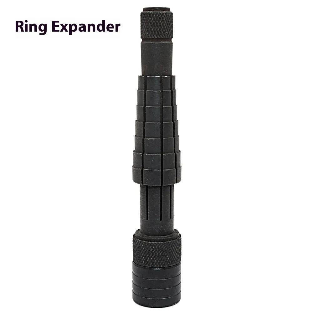 Plastic ring stretcher and expander tool set with rubber hammer for jewellery repair