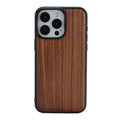 Walnut solid wood iPhone 14 phone case with all-inclusive drop-resistant design and magnetic suction