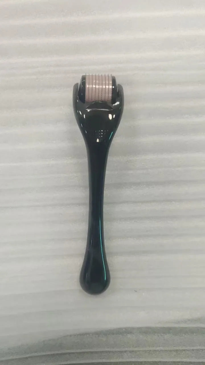 540 needle micro needle roller derma roller with black handle and purple wheel