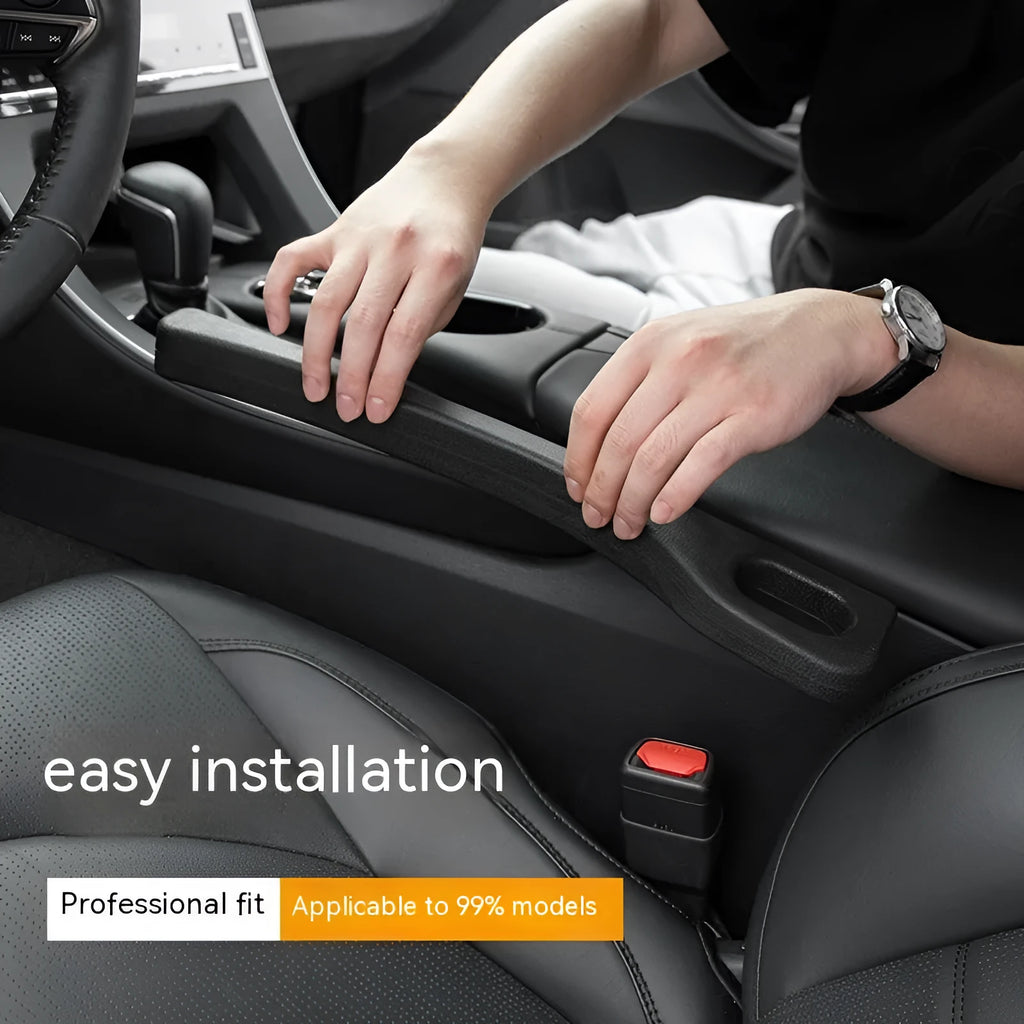 Car seat gap sealing strips in four colours with waterproof polyresin construction and integrated handle