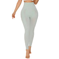 Women's black belly contracting yoga trousers with seamless design and lumbar support
