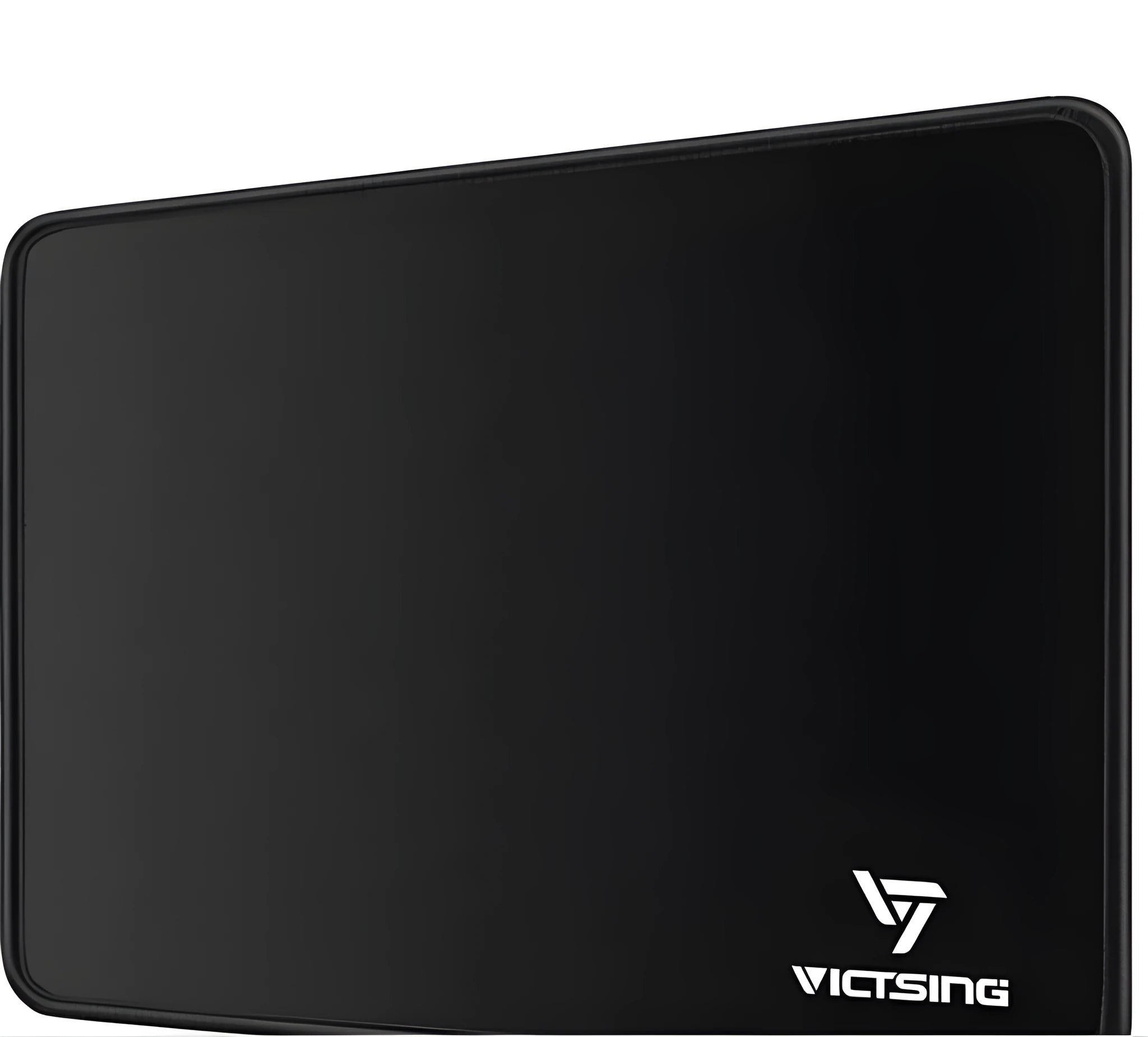 Black thickened rubber gaming mouse pad with rough grain texture, shown with a mouse on its 270mm x 220mm surface.