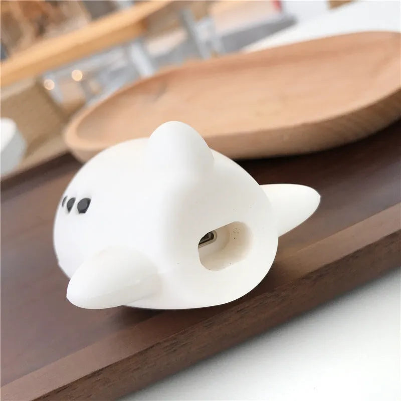 Silicone AirPods protective case with cartoon aeroplane headset design and metal hook