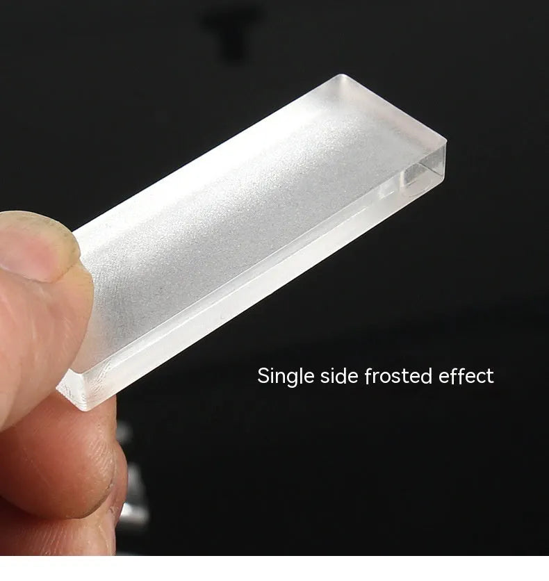 Set of 8 clear acrylic parallel lenses for junior high school physics optics experiments, article H424