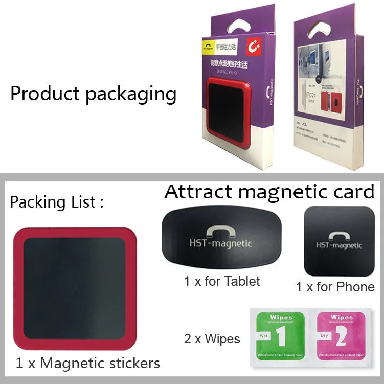 Magnetic tablet holder with twelve colour options compatible with Apple iPad Pro and Air tablets