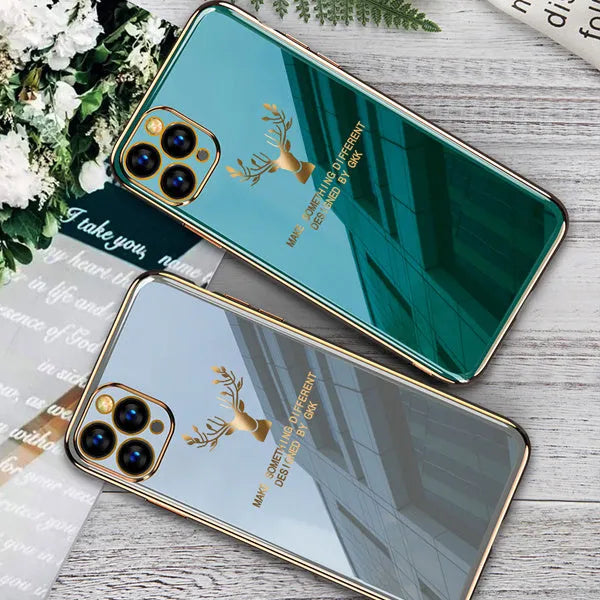 Black full lens protective TPU phone case for iPhone models on a white background.