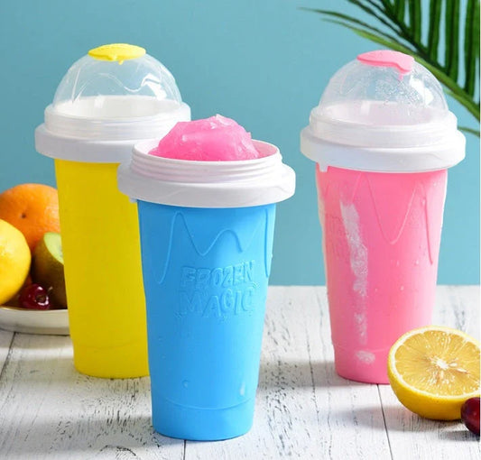 Refreshing Slush Maker device that quickly transforms beverages into icy, flavorful slushies