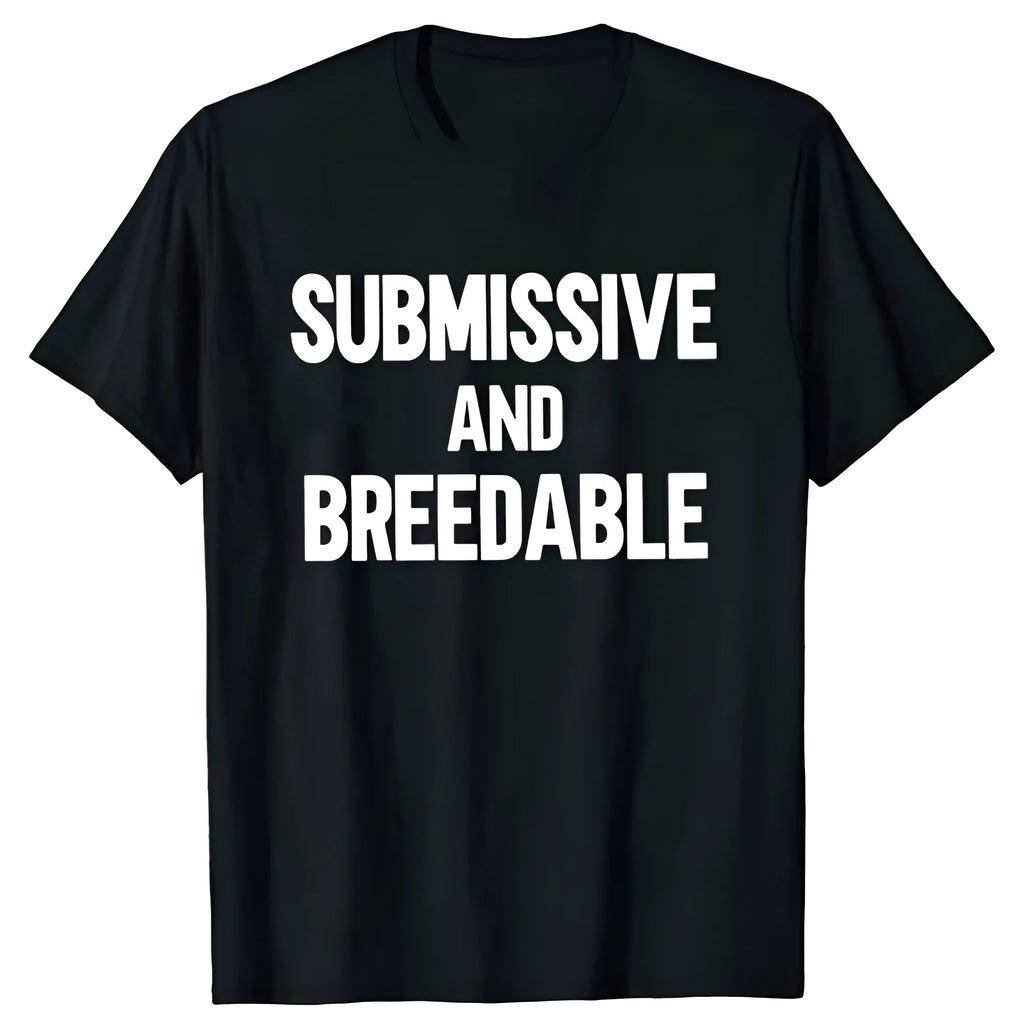 Loose fit cotton T-shirt with a humorous graphic print, shown in a black colour variant.