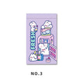 Set of four resealable plastic bags with cute rabbit designs for snacks, gifts, and jewellery storage.