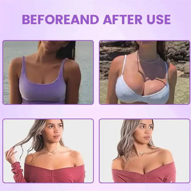Pair of reusable hydrogel breast enhancement patches for body tightening and contouring
