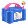 Blue plastic double-hole electric balloon inflator with US plug, 73005 US style, single air pump