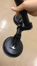 Black off-road car glass sucker base with round suction cup and 1.1kg rubber disc for flag mounting