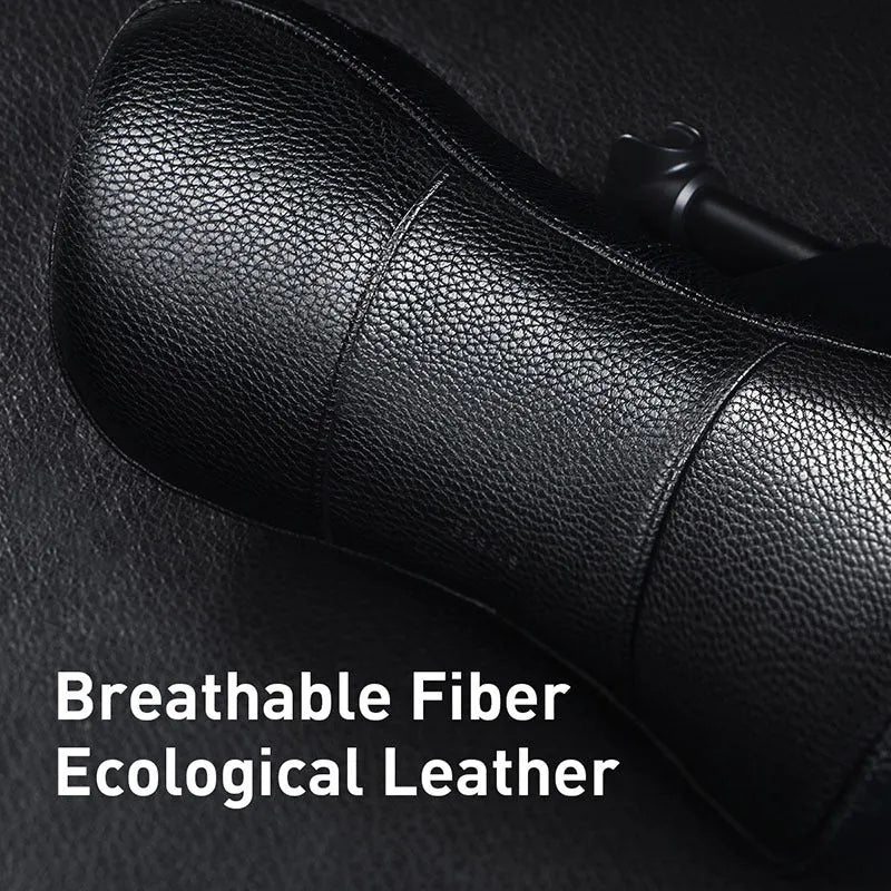 Baseus First Class Car Headrest in black, PU leather and aluminium alloy, front 270x123mm and side 181x123mm