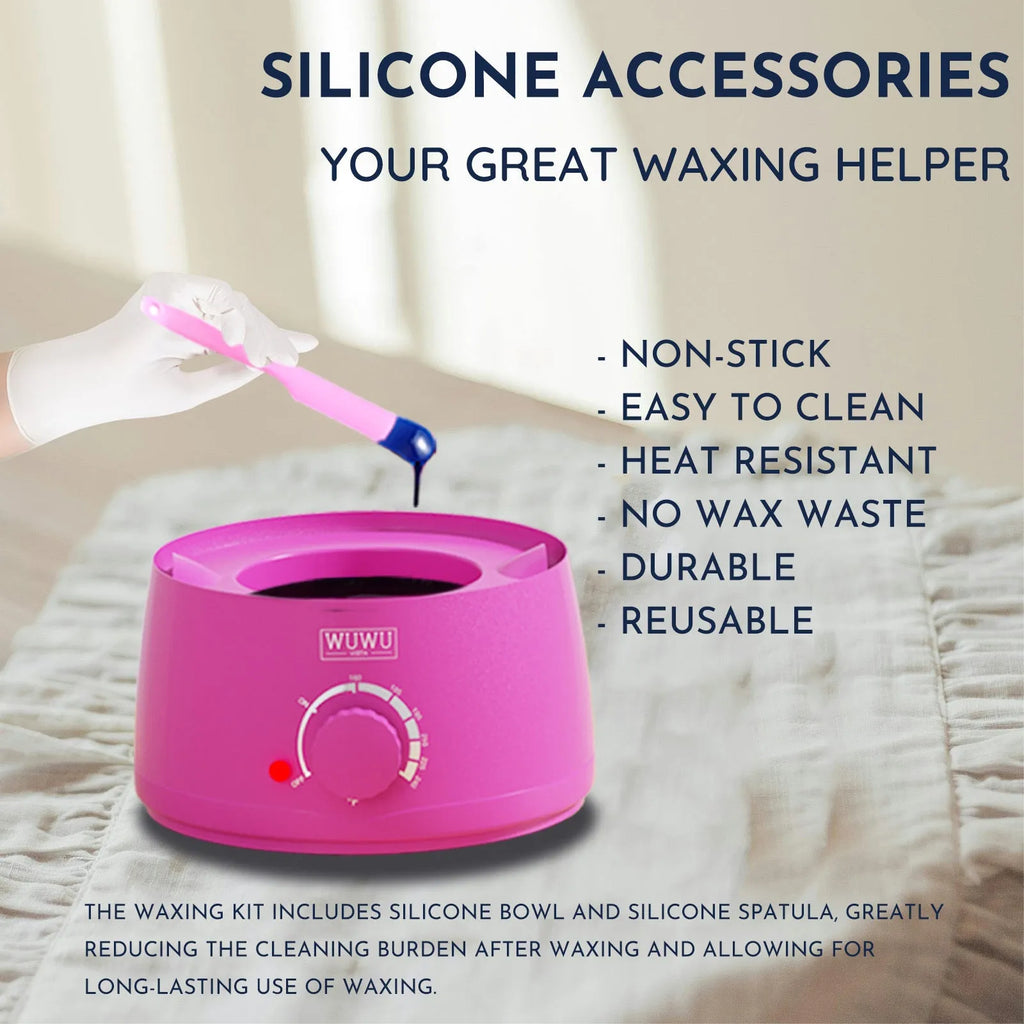WUWUVISTA professional waxing kit with 200cc smart warmer, six wax formulas, aftercare system and applicators