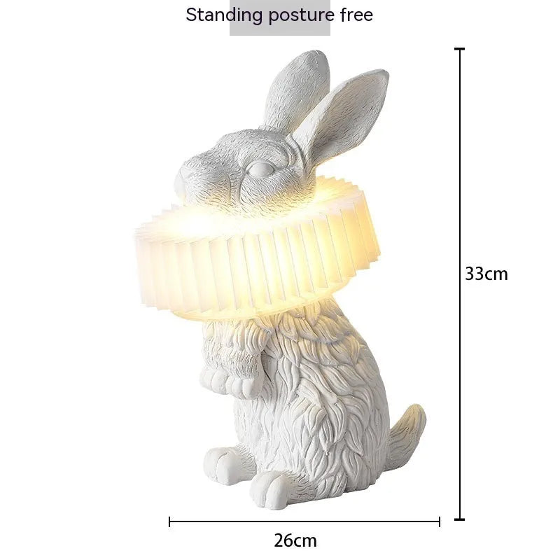 Creative designer simple bedroom table lamp in four posture options with graphic customisation capability