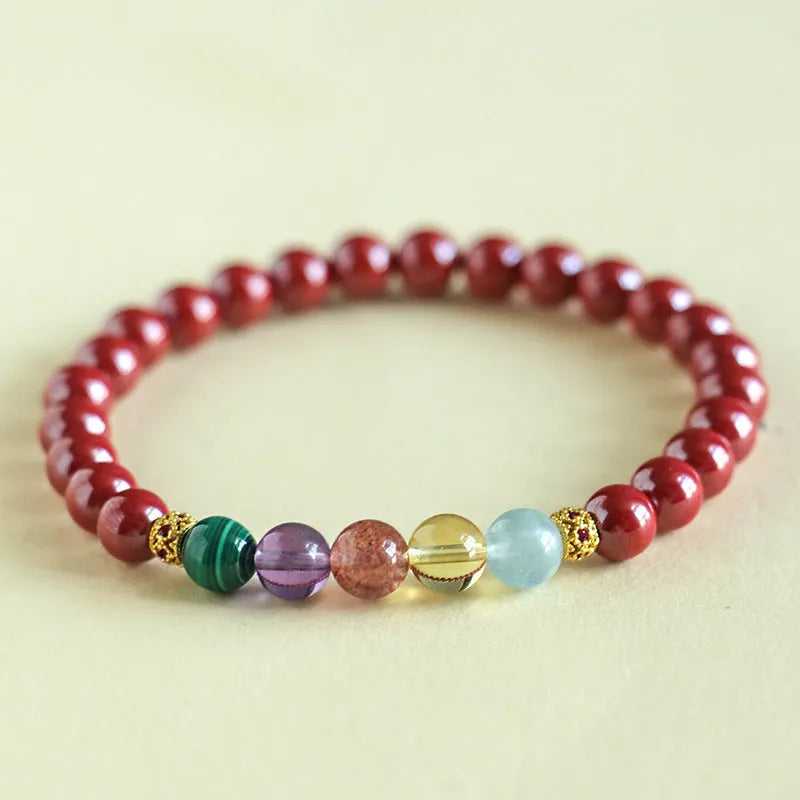 Handcrafted purple gold sand crystal couple bracelet with adjustable string in 4mm or 6mm bead sizes