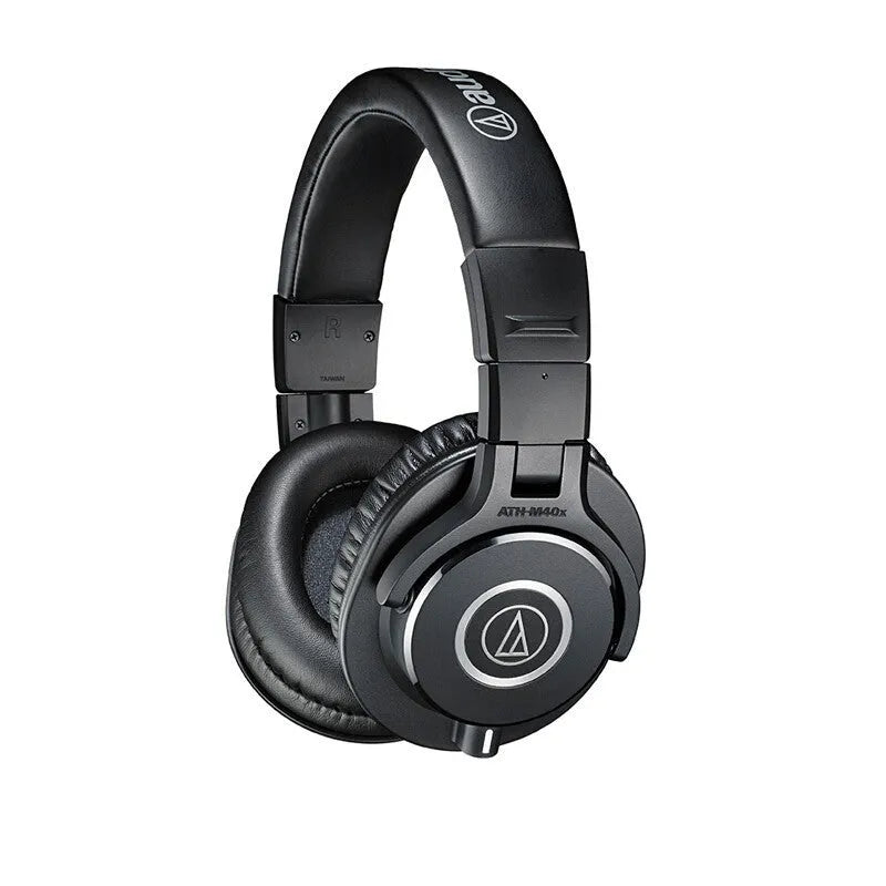Audio-Technica ATH-M40x black wired over-ear monitor headphones with 3.5mm plug