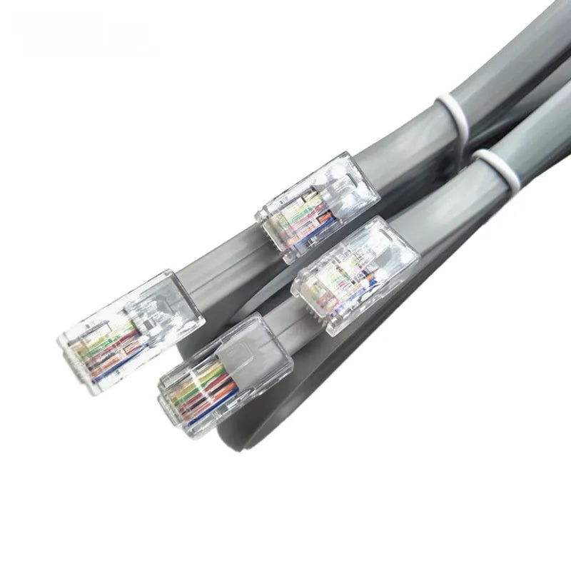 Silver grey CAT6 Ethernet patch cable with RJ45 connectors, 2 metres long