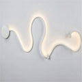 Black and white aluminium shade LED wall lamp in small, medium, large, and plus sizes