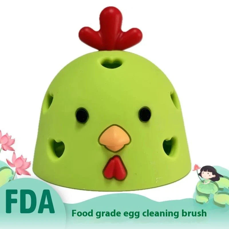 Silicone Egg Cleaning Brush - Durable, Flexible Bristles for Effortless Egg Washing