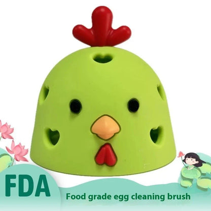 Silicone Egg Cleaning Brush - Durable, Flexible Bristles for Effortless Egg Washing