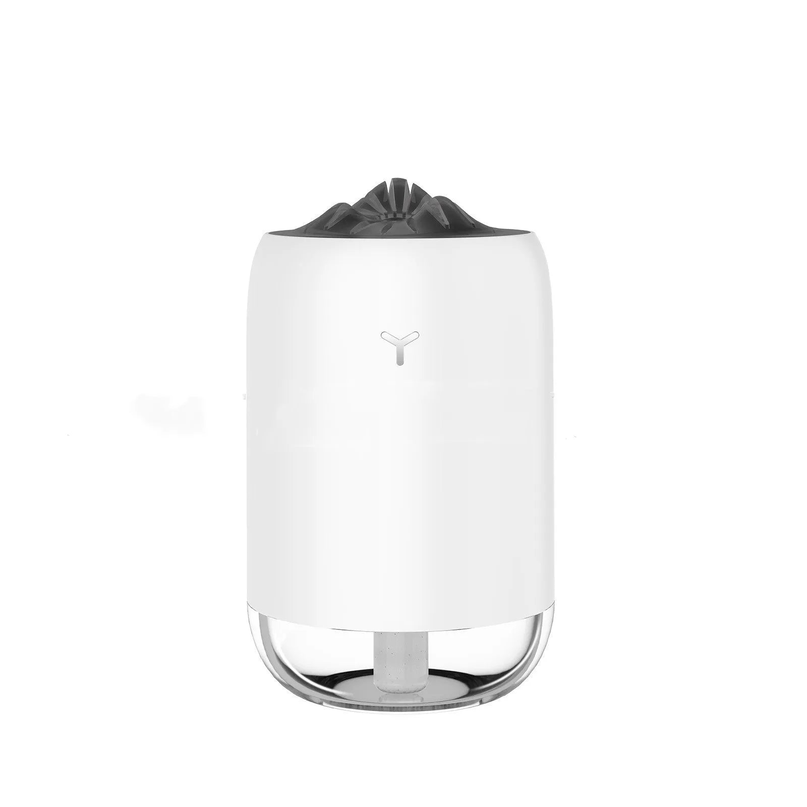 Mini cylindrical USB humidifier with 260ml water tank in green, pink or white colour options