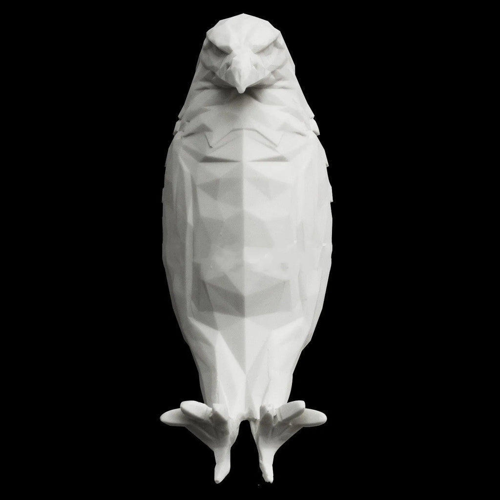 3D printed eagle-shaped resin wall lamp projecting a bird silhouette pattern on a wall