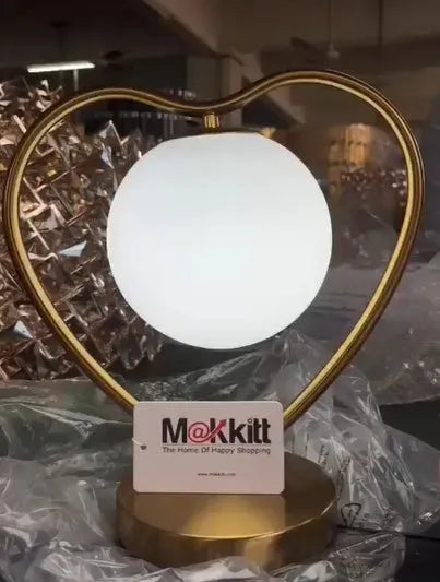 Heart shaped LED lamp with warm white colour changing lights