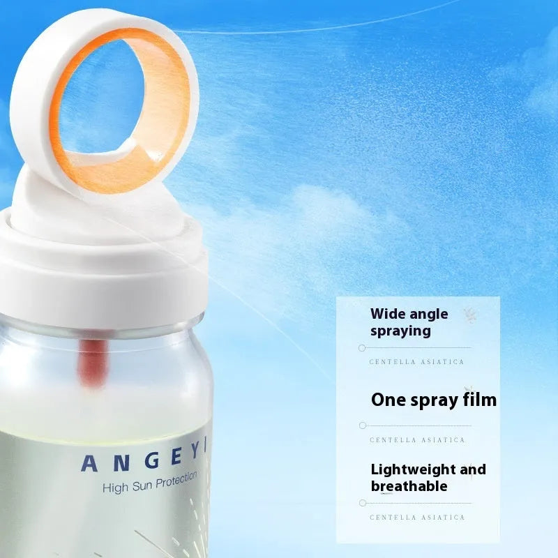 Crystal sunscreen spray SPF50 bottle with 90ml content for military training UV protection