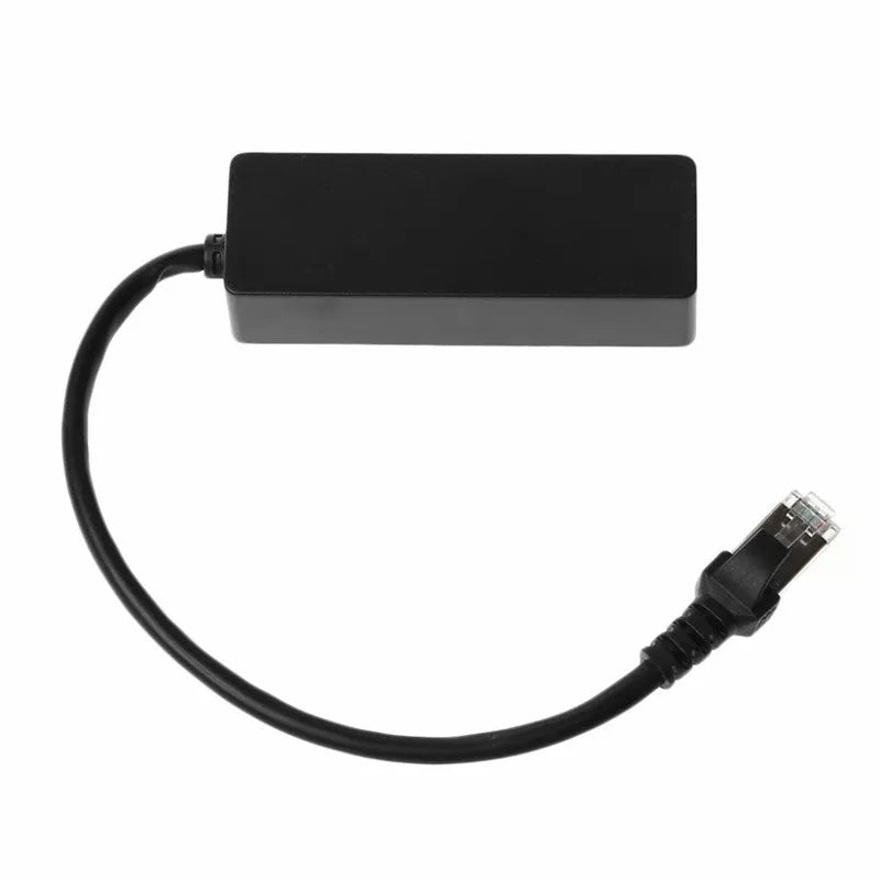 Centechia black 1 to 3 RJ45 Ethernet splitter with 8-core gold-plated needle core and thickened PCB board