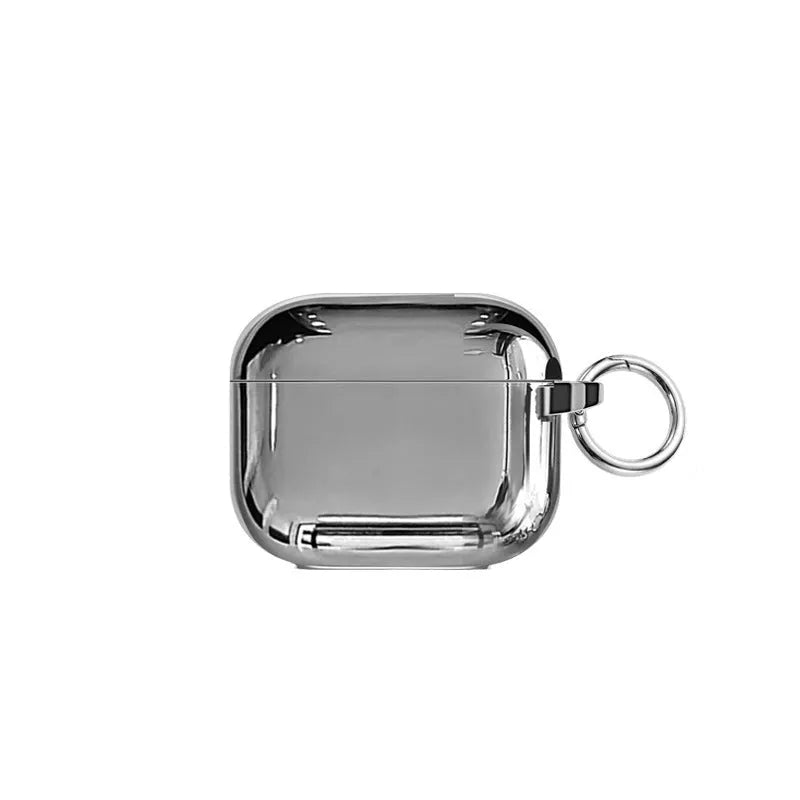 Electroplated solid colour heart pendant headphone case with chain for iPhone models