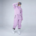 One-piece ski jumpsuit for men and women in grey, obsidian black or lilac purple, sizes L to XXXL