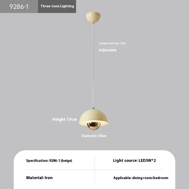 Minimalist retro pendant light 18cm small droplight in black finish for home bedroom restaurant bar
