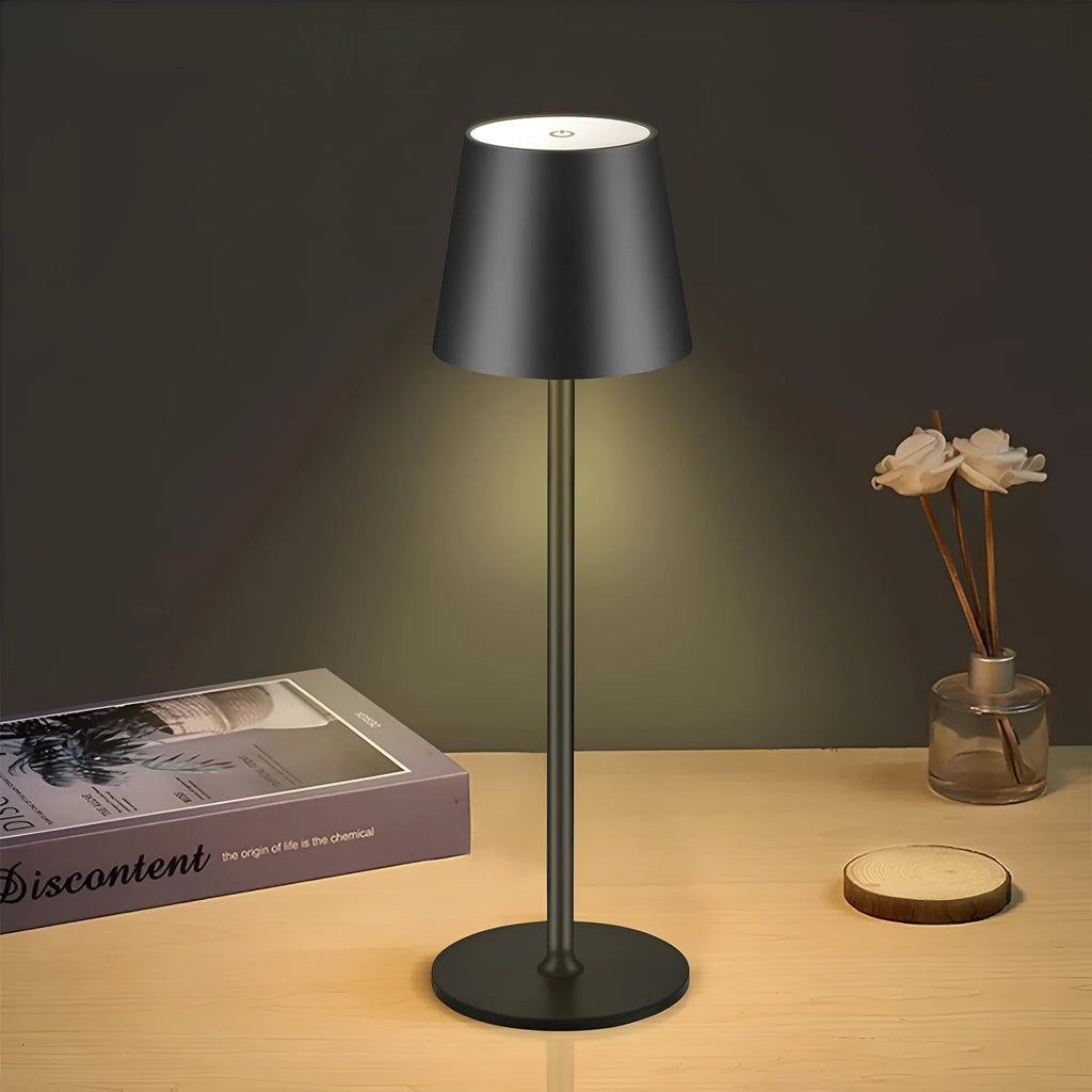 Cordless rechargeable waterproof table lamp 10x38cm available in five colours
