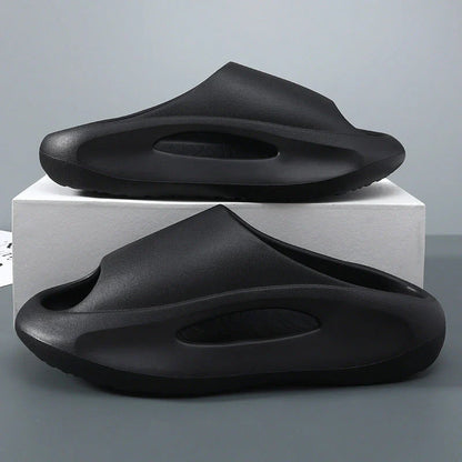 Stylish and comfortable unisex peep-toe slippers in various colors and sizes, perfect for summer