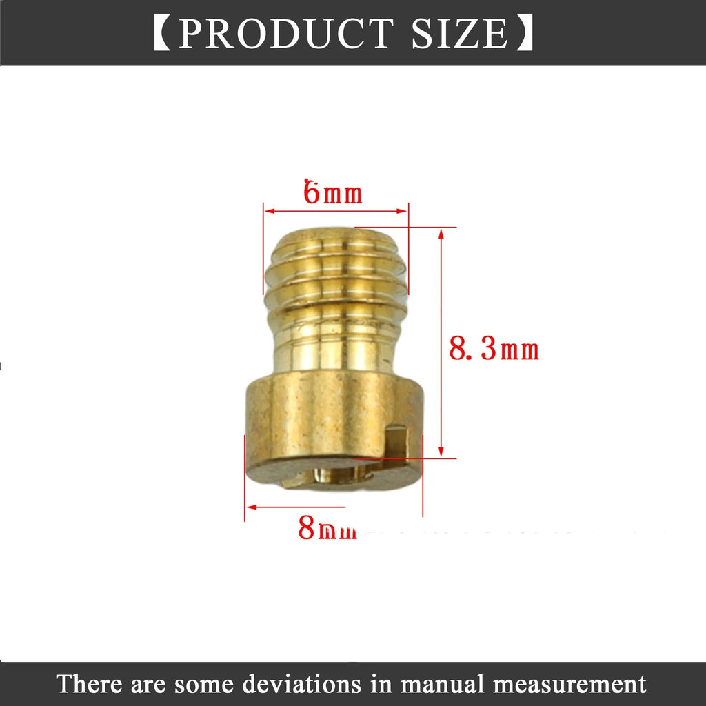 Brass M6 carburettor main jet nozzle for Derotto scooter PHBN and PHVA models
