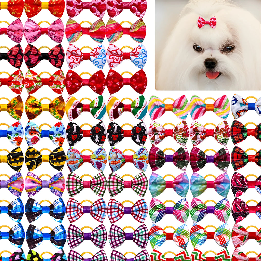 Cloth plaid pet head bow accessory for dogs and cats with British style pattern