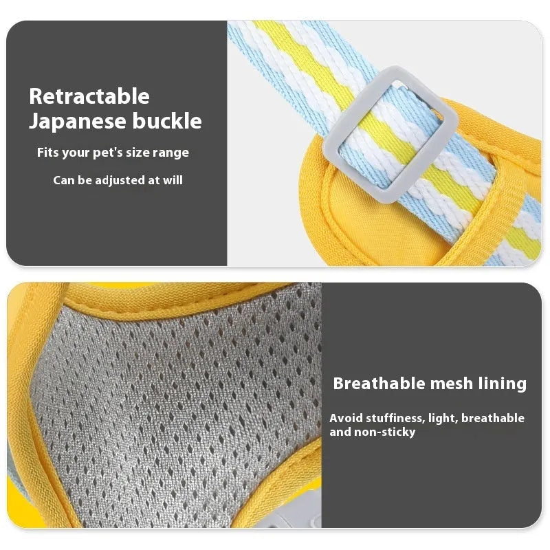 Explosion-proof anti-strangulation pet harness in Oxford cloth with attached holding rope