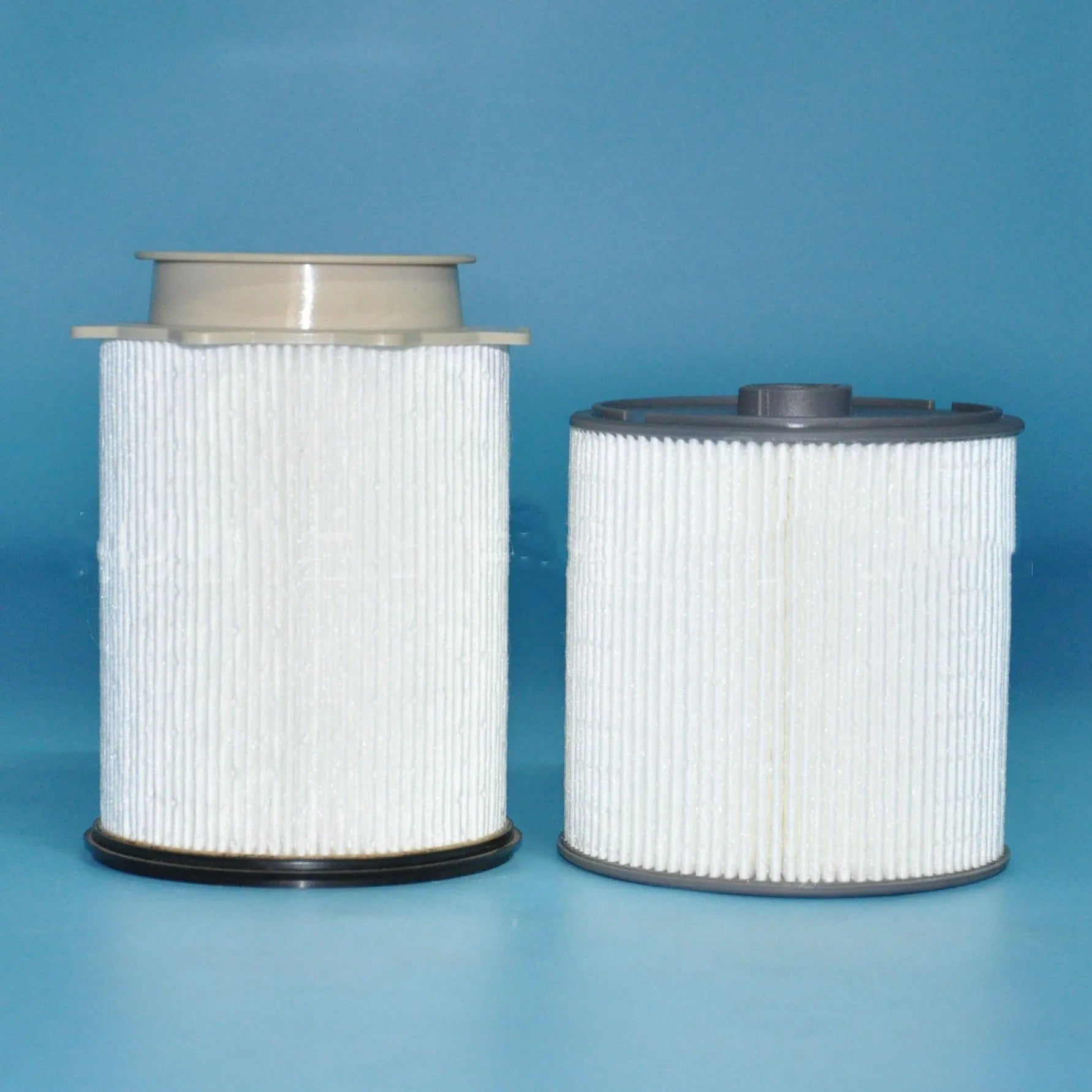 White diesel fuel filter kit for RAM 1500 to 5500 series trucks, showing filter housing and sealing ring.