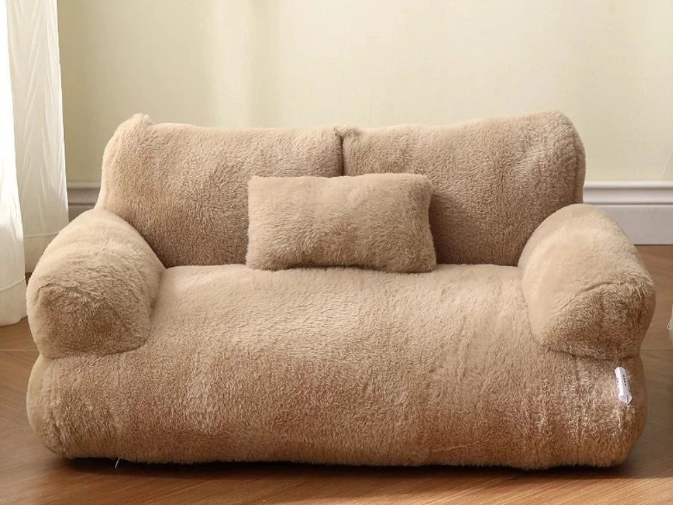 Cozy and luxurious cat bed sofa in various colors, featuring a thick backrest and non-slip bottom for ultimate pet comfort