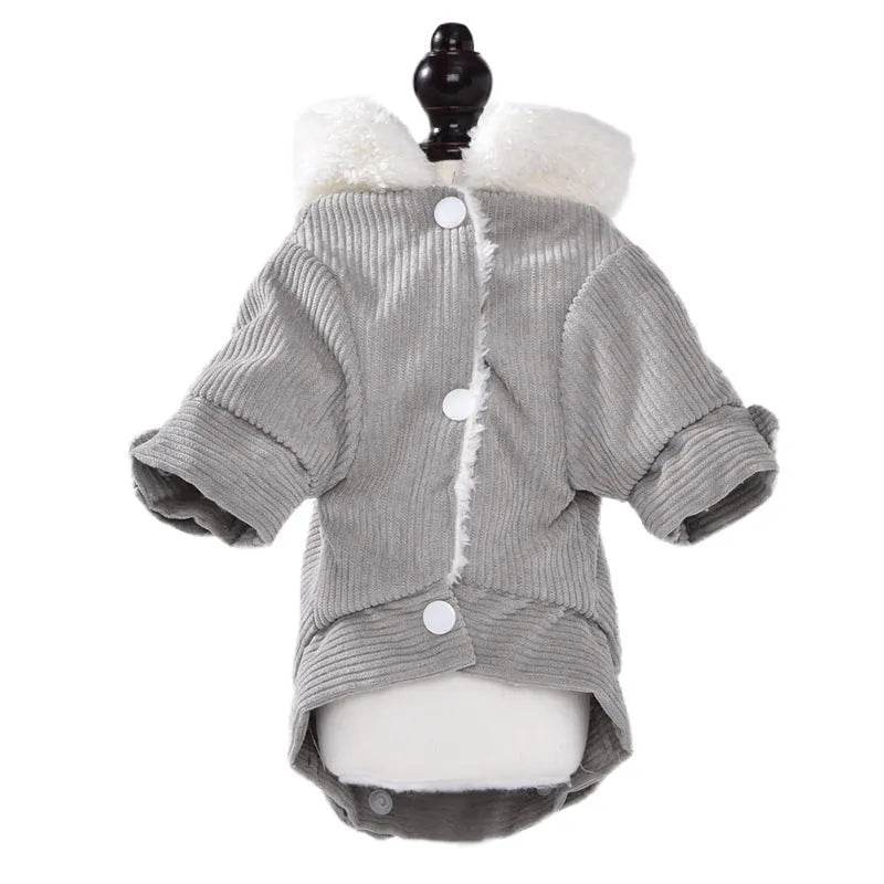 Lambswool dog vest with fleece lining in grey or pink colour, sizes XS to XXL