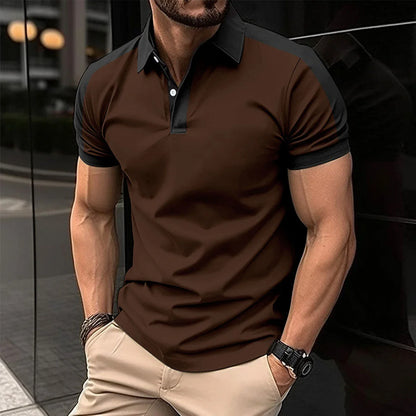 Premium men's short sleeve polo shirt in a variety of vibrant colors and casual summer styles