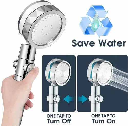 Modern minimalist high-pressure shower head with water-saving technology for an invigorating and efficient shower experience