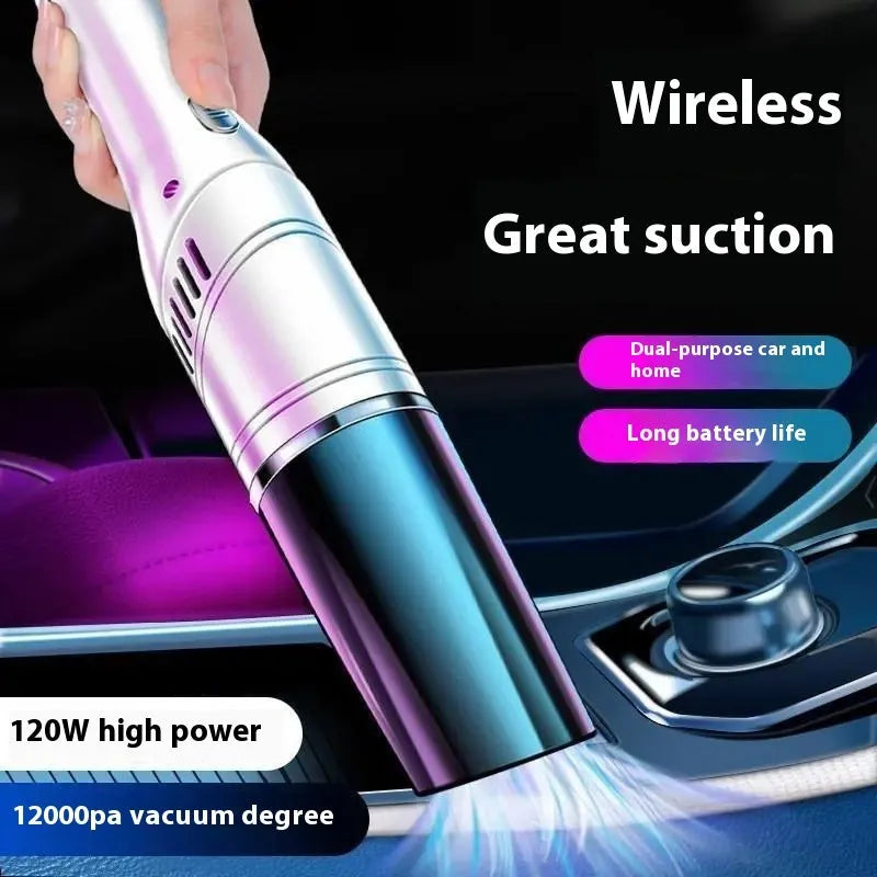 New car vacuum cleaner high power wireless charging handheld with tyre pressure measurement 12000Pa black colour