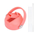 Portable plastic cup lid with handle, shown in a choice of 40 colours for outdoor sports and travel use